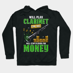 Funny Clarinet Player Design Hoodie